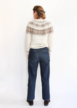 Hand Knit Pullover Alpaca - White