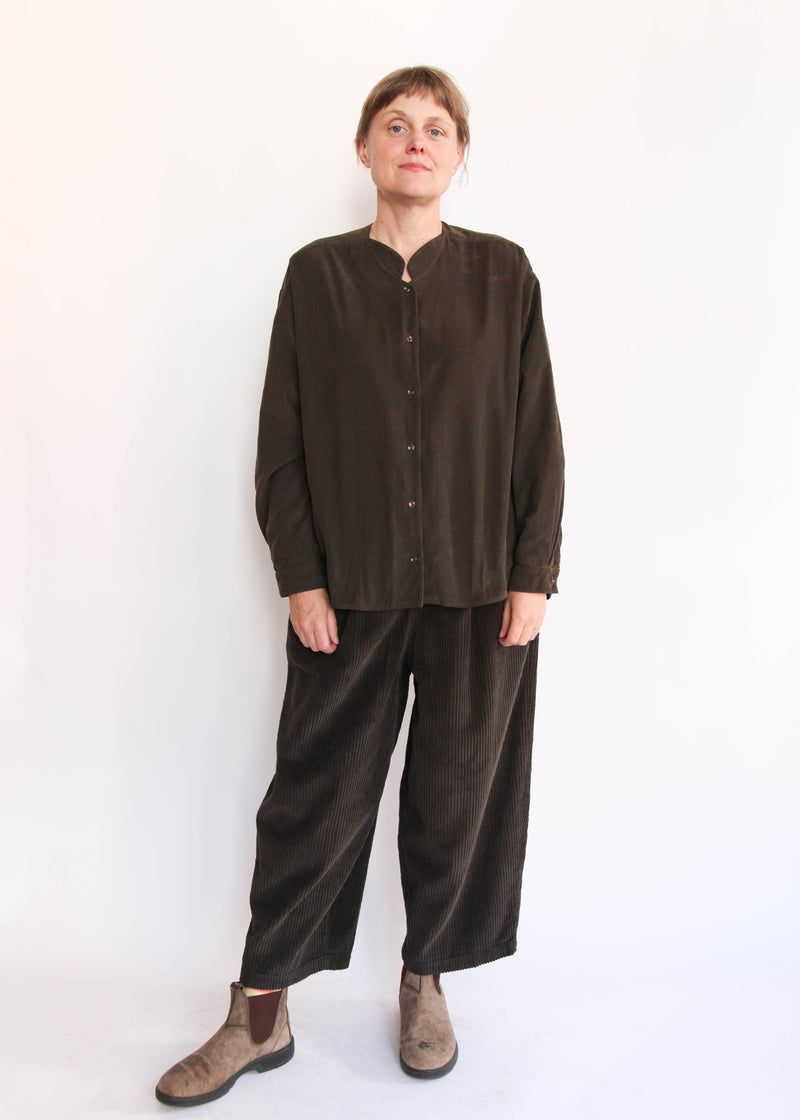Wide Corduroy Pants - Forest