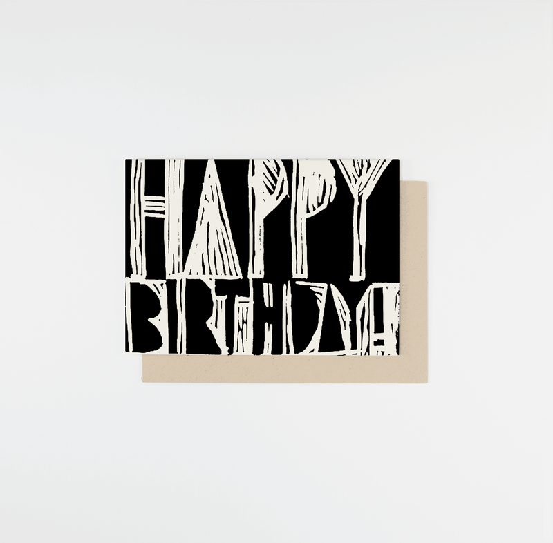 Birthday Woodblock Card