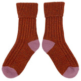 Recycled Lambswool & Silk Blend Unisex Ribbed Socks