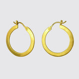 Satin Finish Hoop Earrings