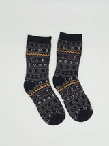 Snowflake Fair Isle - Alpaca Crew Socks