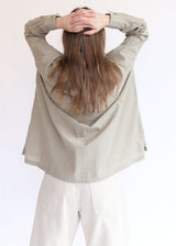 Dobby Check Oversized Shirt - Beige