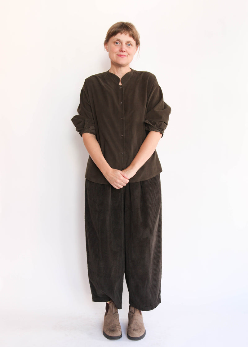 Wide Corduroy Pants - Forest