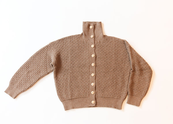 Lattice Cardigan - Camel