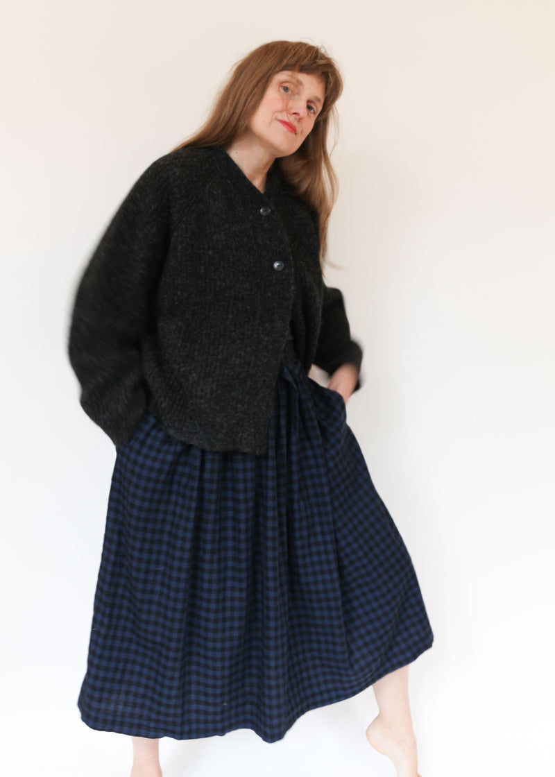 Baby Alpaca Cardigan - Anthracite