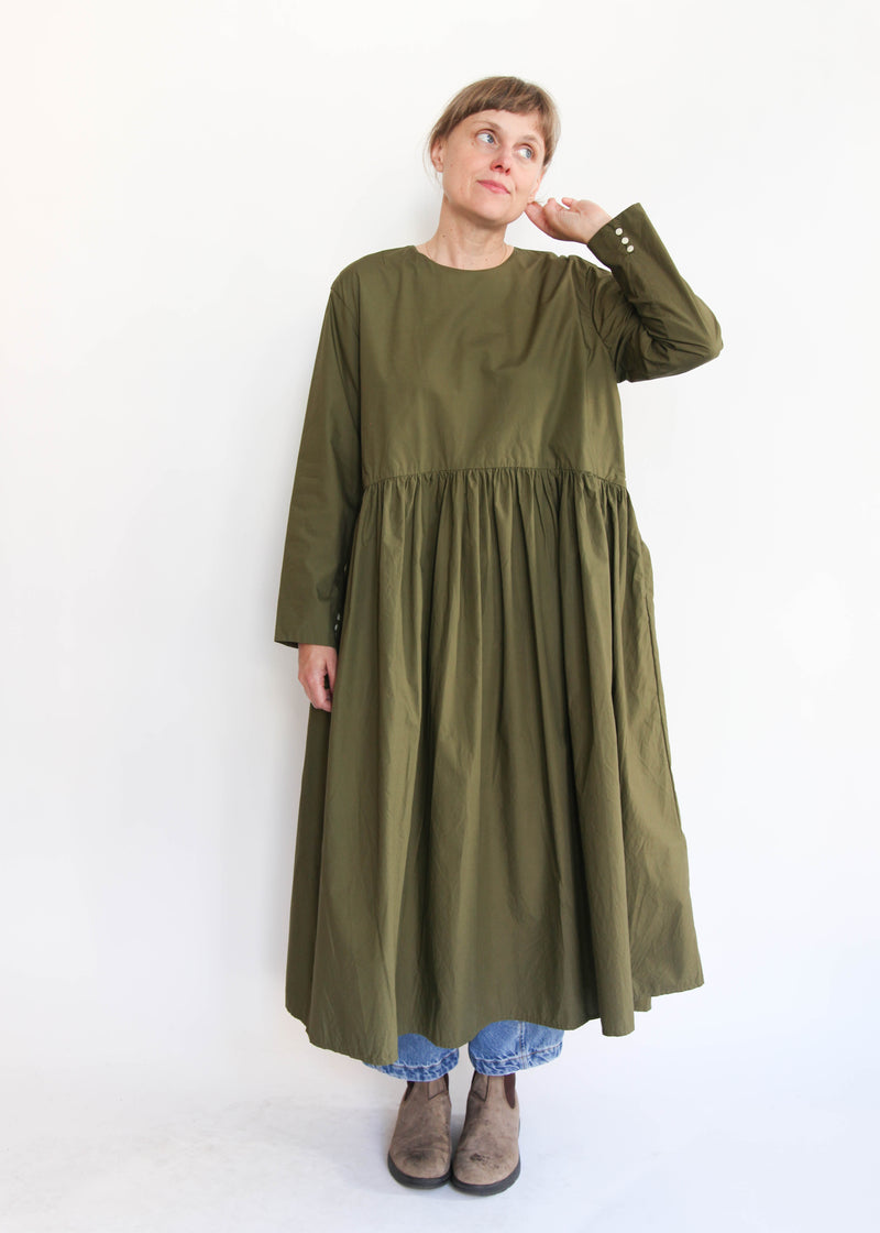 Typewriter Dress - Khaki
