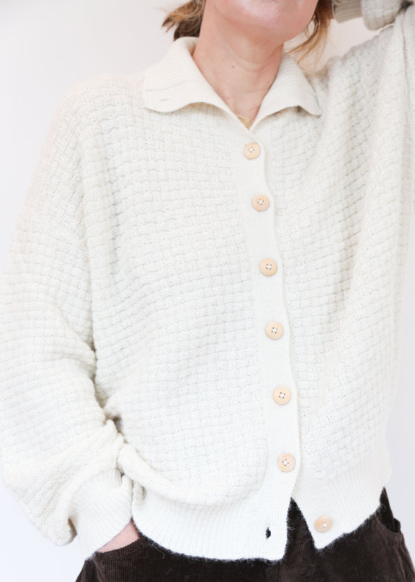 Lattice Cardigan - Natural