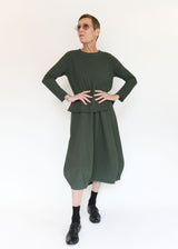 Rib Yoke Skirt - Konbu