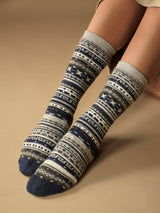 Fair Isle  - Alpaca Crew Socks