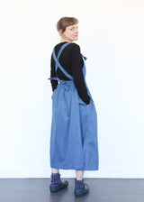 Cotton/Linen Vintage Twill Apron Dress - Blue