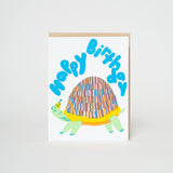 Turtle Birthday Letterpress Greeting Card by Egg Press