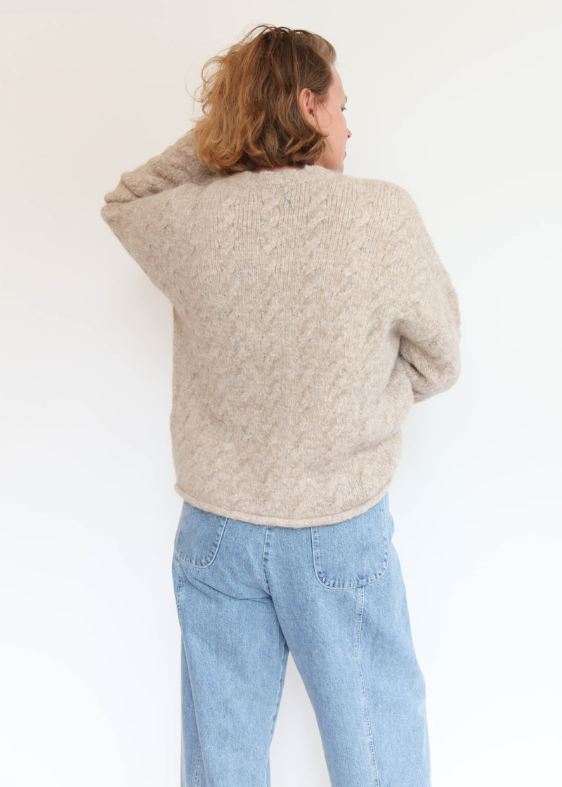 Cable Crewneck - Husk