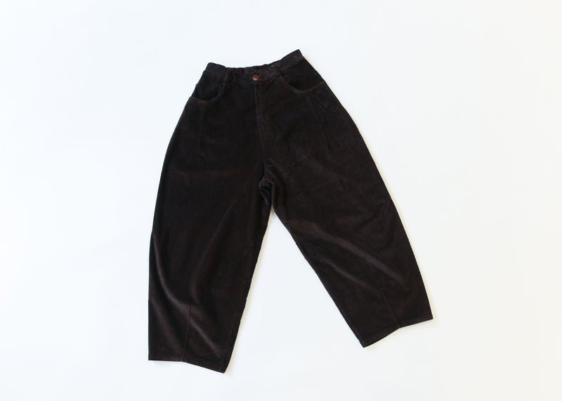 Corduroy Baggy Pants -Brown