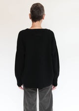 Aura V-Neck Sweater - Black