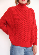 Fisherman Pullover - Red