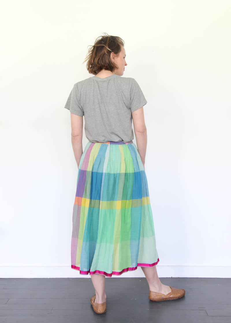 Plaid Cotton Skirt- Jodhpur-115