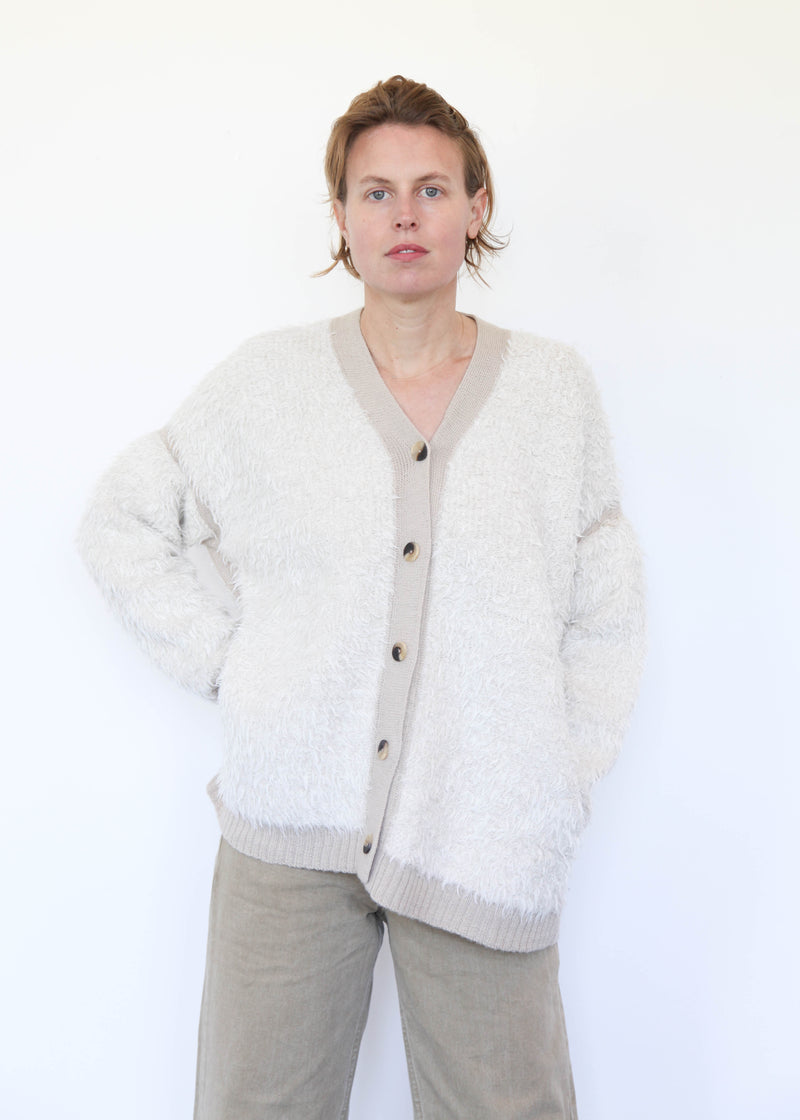 Sherpa Cardigan - Raw White/Antique – Abigail Rose & Lily Too