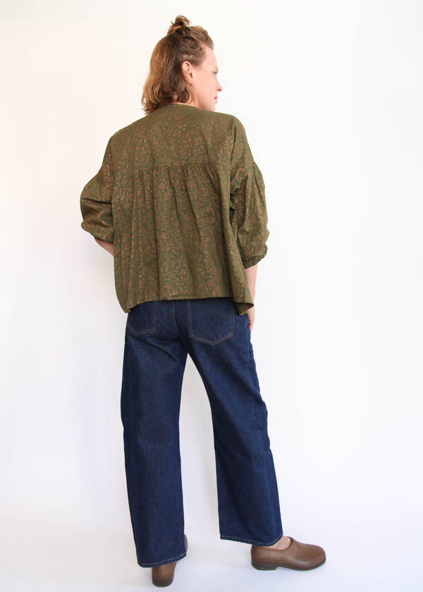 Floral Puffy Blouse - one size