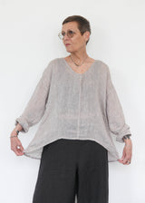 Whisperer Top - Khaki Gauze