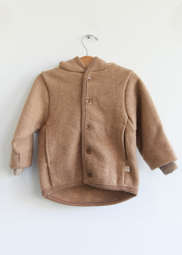Children’s Boiled Wool Jacket - Caramel