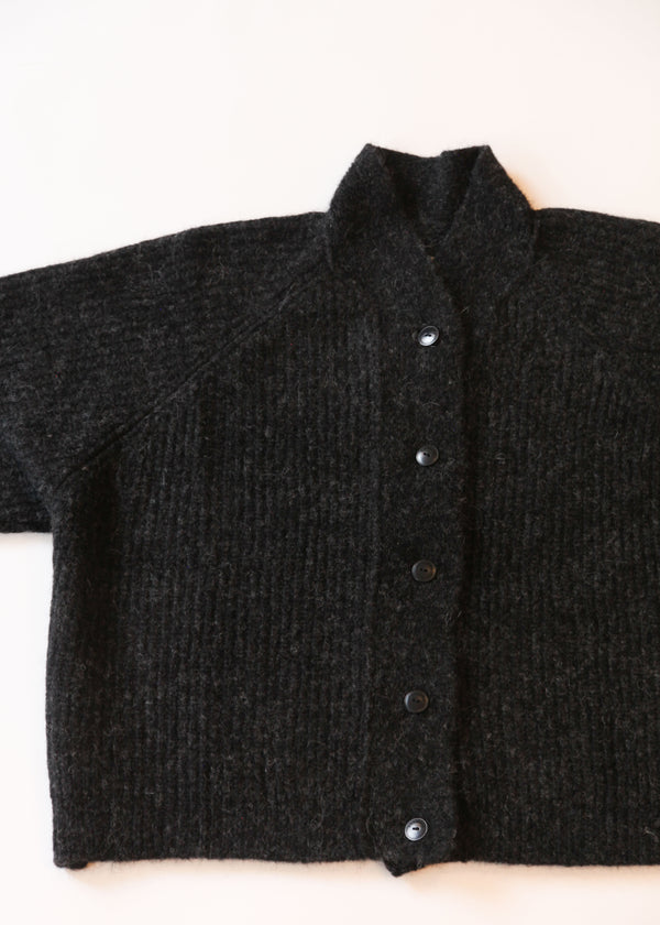 Baby Alpaca Cardigan - Anthracite