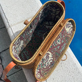 Ata Vine Cross Body Tote Bag with Flat Top