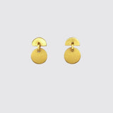 Tiny Half Moon / Full Moon Stud Earrings