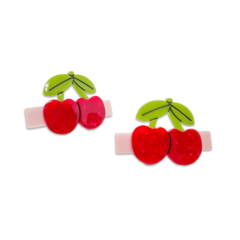 Cherries Alligator Hair Clip Set