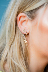 Metamorphosis Butterfly Gold Studs