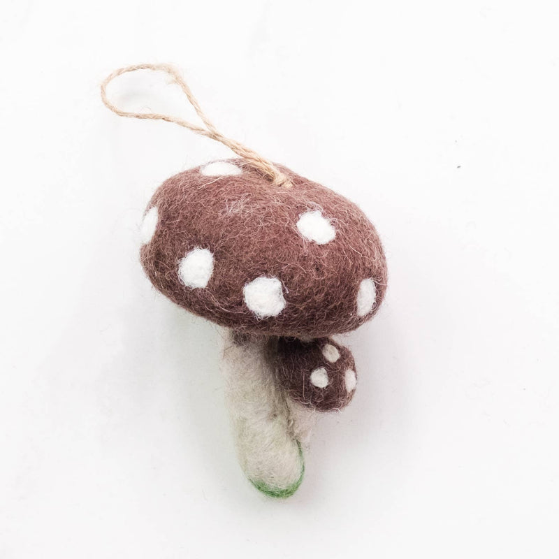 Ornament - Felt Mushrooms - 6 Assorted Pieces
