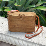 Ata Vine Cross Body Tote Bag with Flat Top