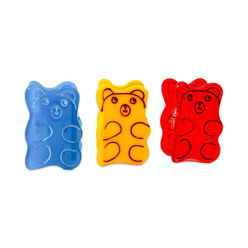 Mini Blue Gummy Bear Hair Claw Clip