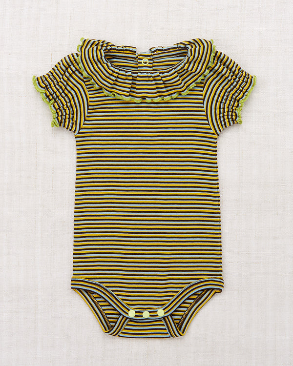 Balloon Sleeve Paloma Onesie - Bark Stripe