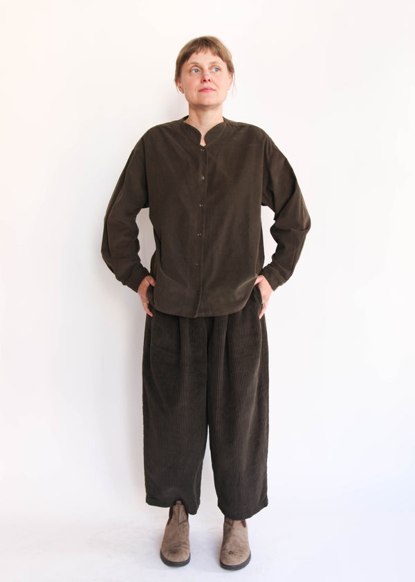 Wide Corduroy Pants - Forest