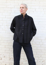 Heirloom Pintuck Lace Blouse - Black OS