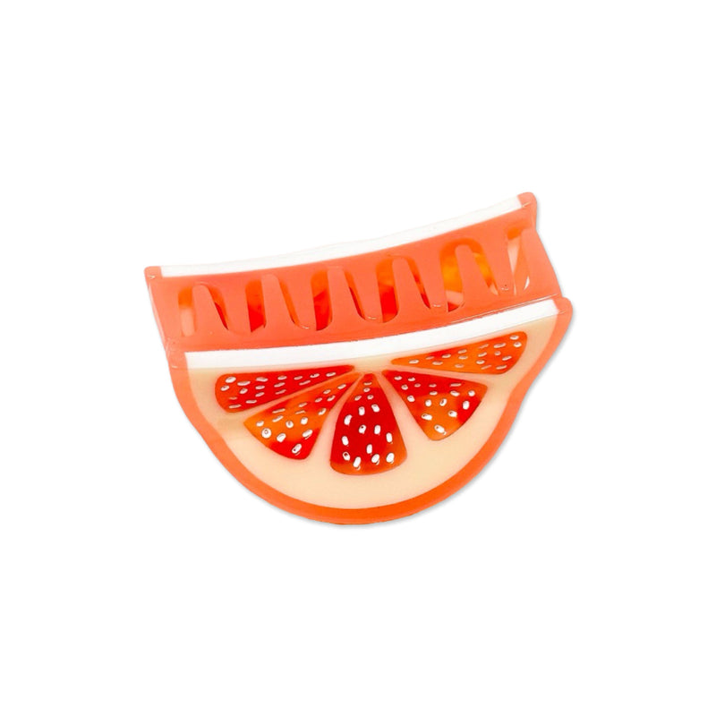 Mini Grapefruit Slice Hair Claw Clip