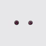 Tiny Faceted Round Stud Earrings - EJ2148