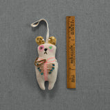 Sargent Pepper Bear - Cotton Ornament, Token, Embellished