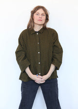 Big Shirt Small Check - Black/Olive