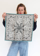 Silk Twill Scarf Blossom- Iron