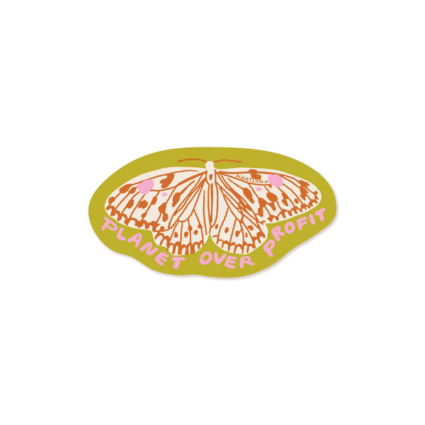 Sticker / Planet over Profit Butterfly