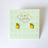 Lemon Enamel Earrings