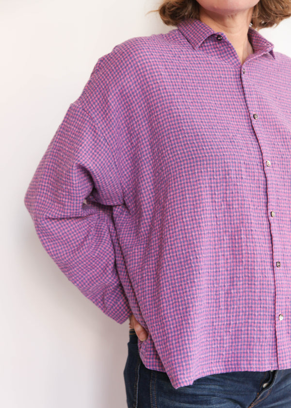Gingham Shirt - Pink/Blue