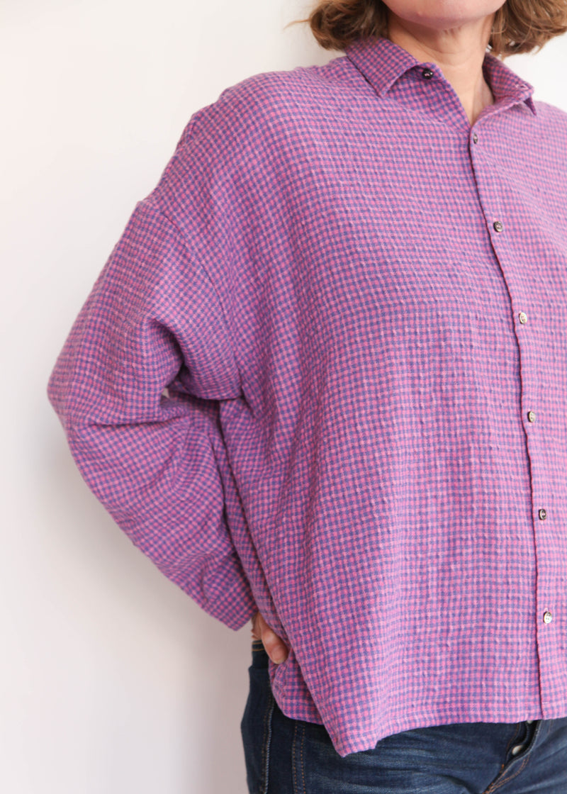 Gingham Shirt - Pink/Blue