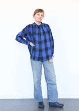 Linen Tartan Shirt - Blue