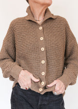 Lattice Cardigan - Camel
