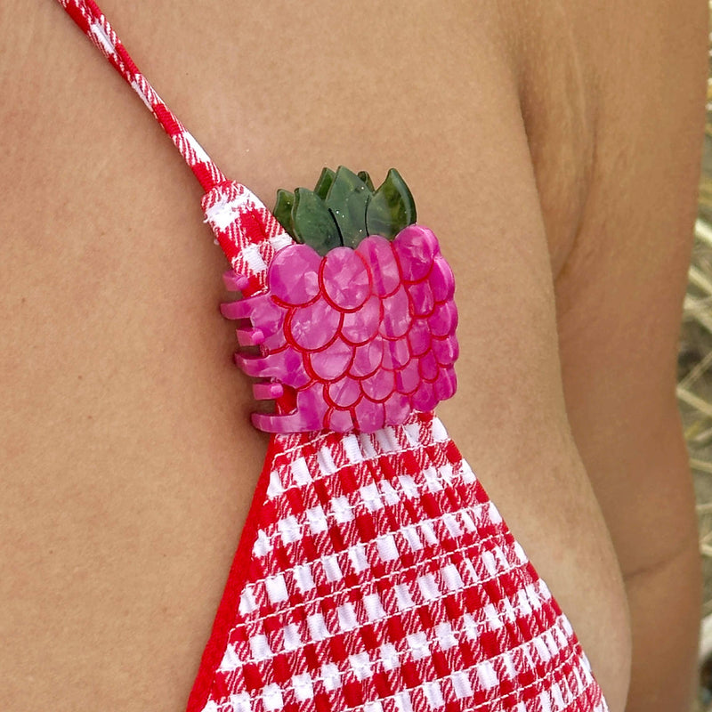 Mini Raspberry Hair Claw Clip