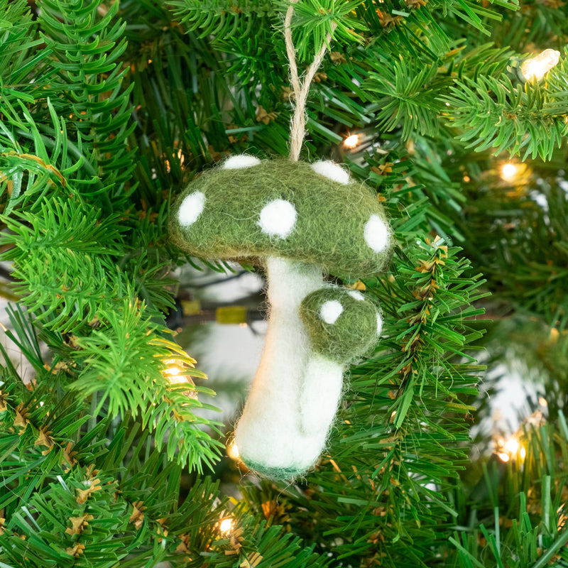 Ornament - Felt Mushrooms - 6 Assorted Pieces