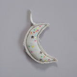 Neon Confetti Moon, Cotton-filled Ornament